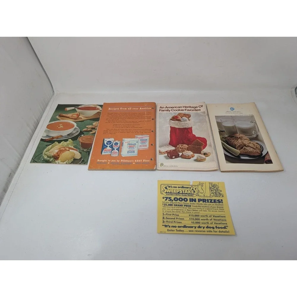 Vintage Pillsbury Cook off Bake off  Cookbook Lot Dessets Cake Cookie Peanut